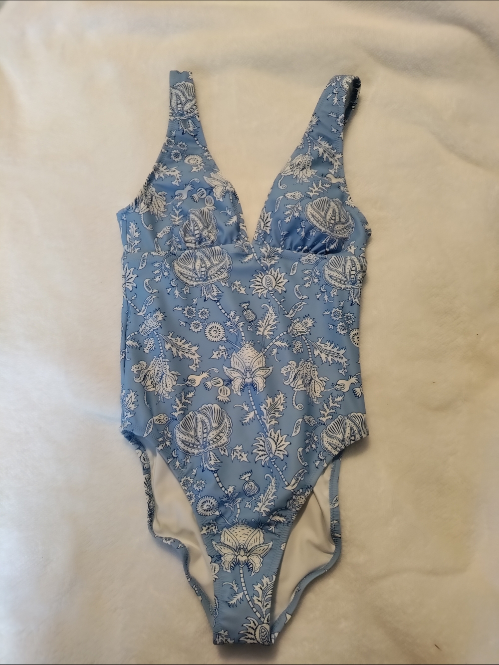 Roller Rabbit Blue Floral One-Piece Swimsuit Size XXS